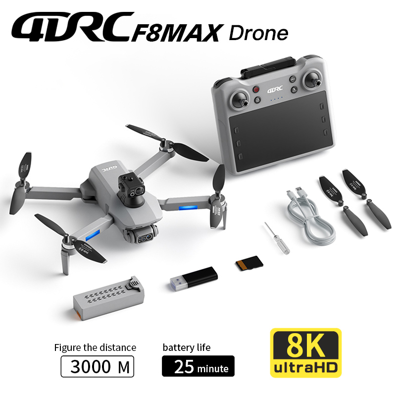 Rc Helicopter Electric - F8 MAX GPS Drone Profesyonel 8K
