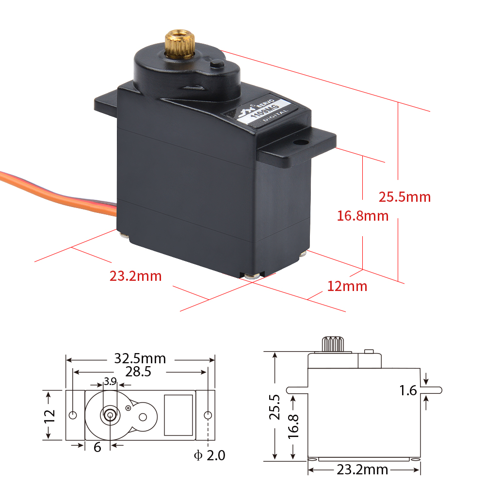 1/2/4 adet JX Servo PDI-1109MG - Rc Helicopter Servo incelemesi ve fiyatı